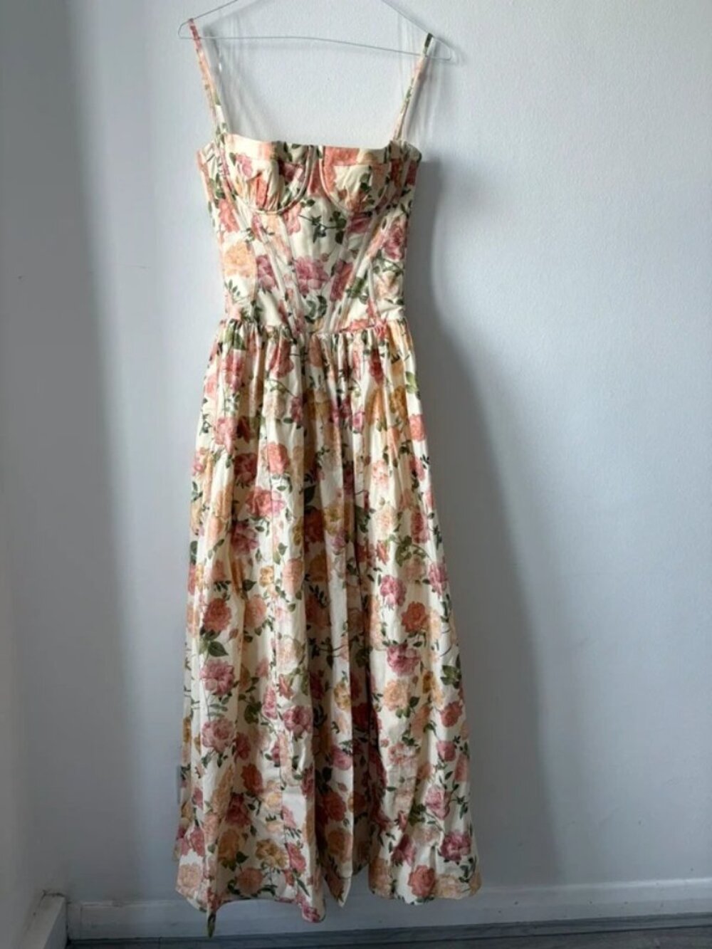 House of CB Beautiful Floral Corset Maxi Dress XS